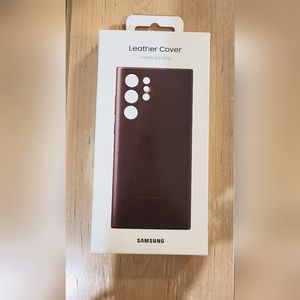 Samsung S22 Ultra Leather Case - Burgundy